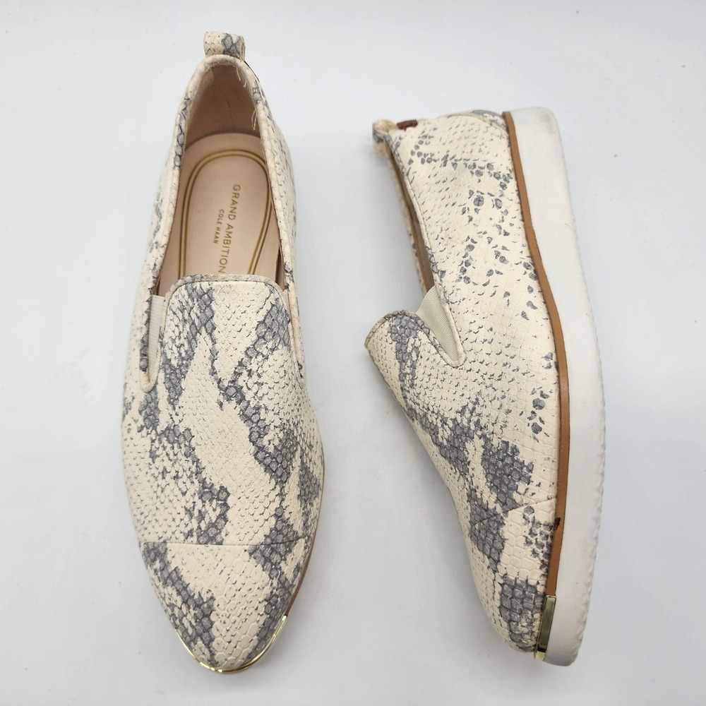 Cole Haan Grand Ambition Slip-on Loafers Women's 6B Snake Print W16207